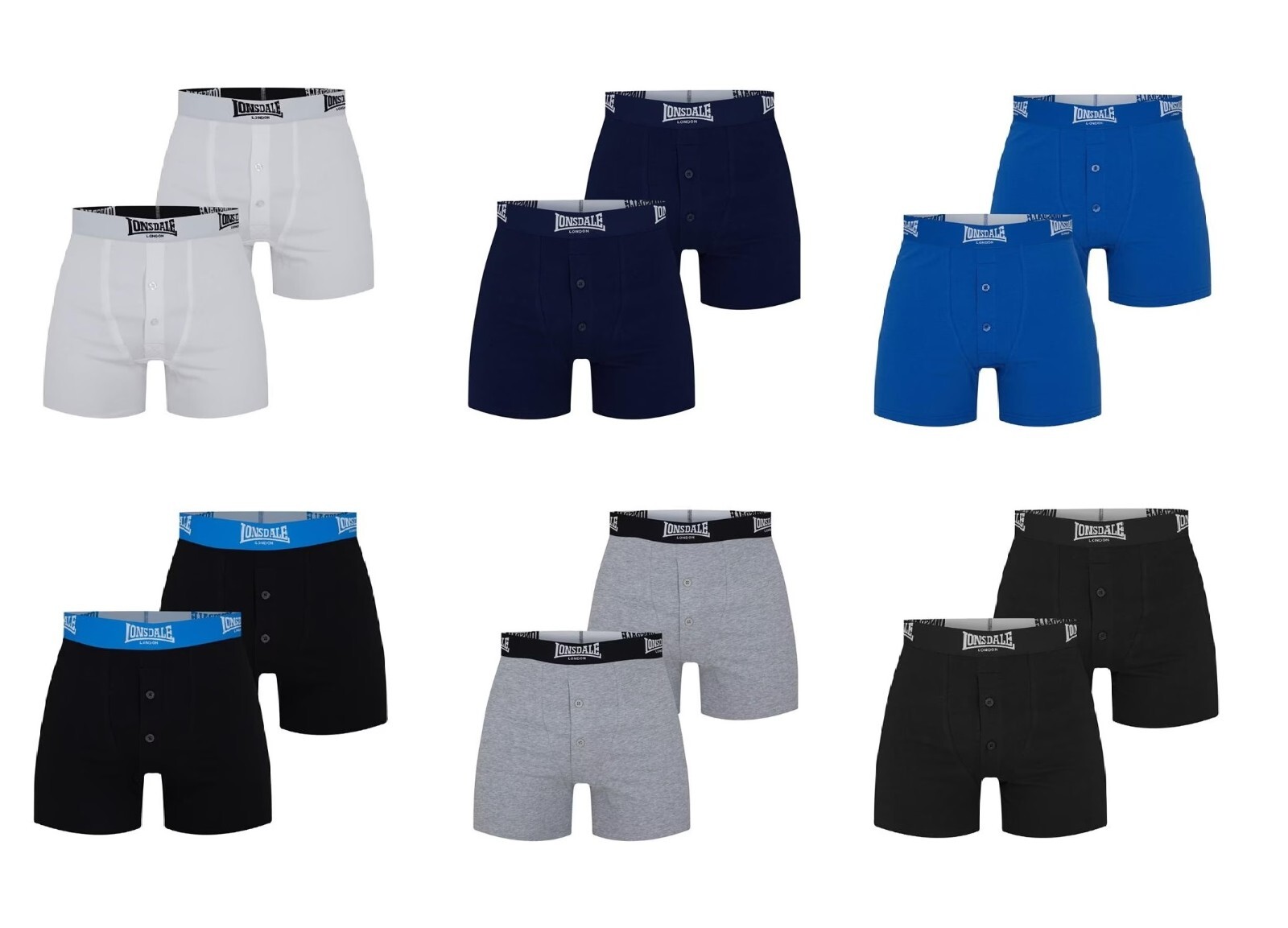 4 Pairs Lonsdale London Boxer Short Boxers Pants Trunks XS S M L XL XXL 3XL 4XL