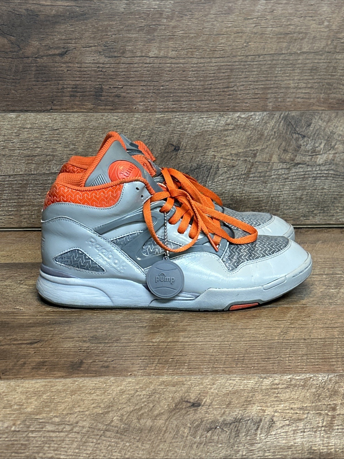 Reebok Pump Omni Lite Hexalite J12467-Gray/Orange-Size 10