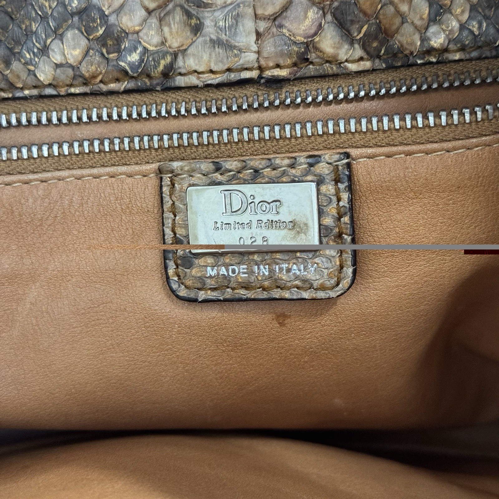 vintage dior python snakeskin gaucho bag f/w 2006 john galliano