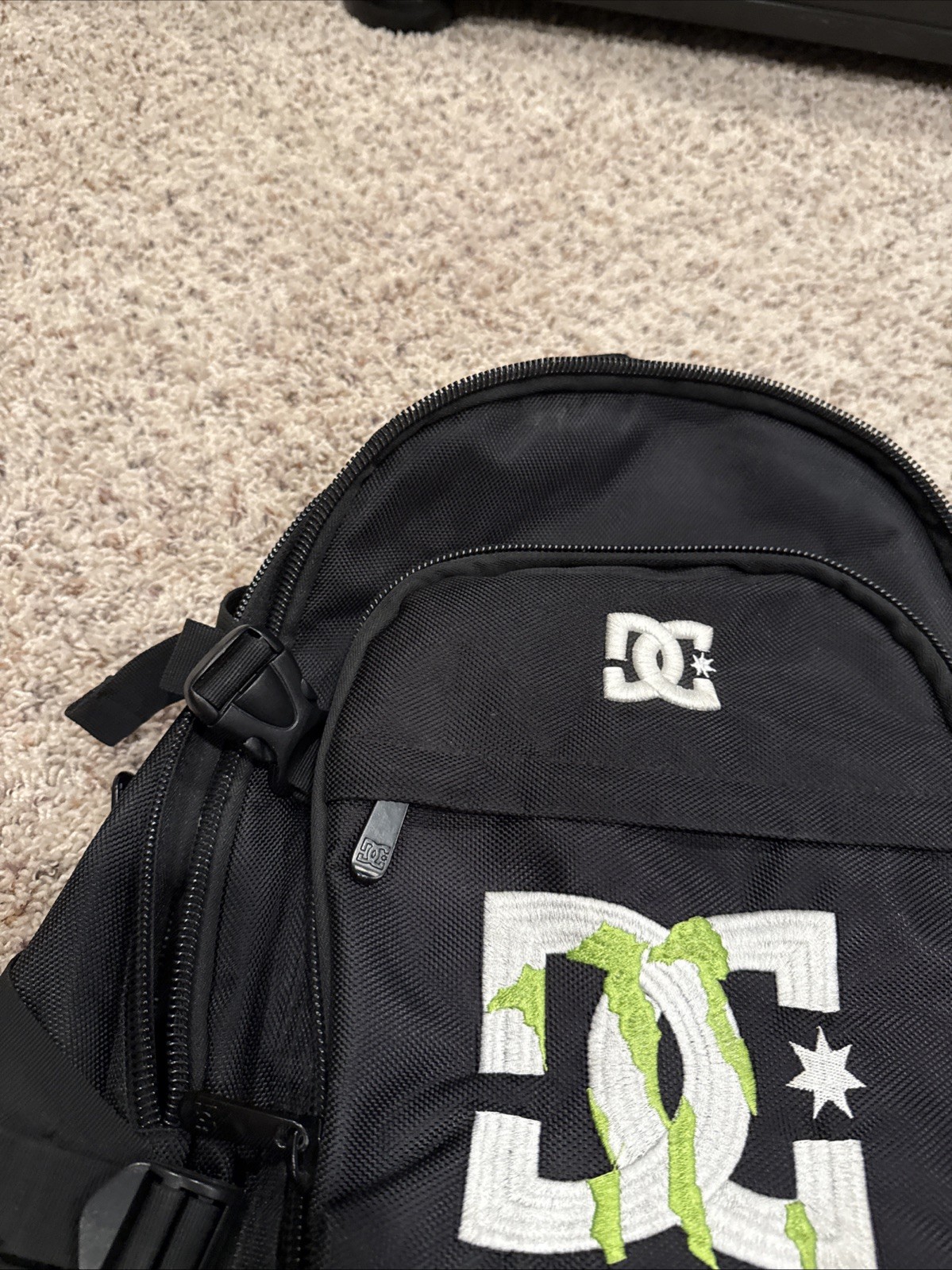 Monster Energy X DC Shoe Company Black Backpack W/ Laptop Compartment