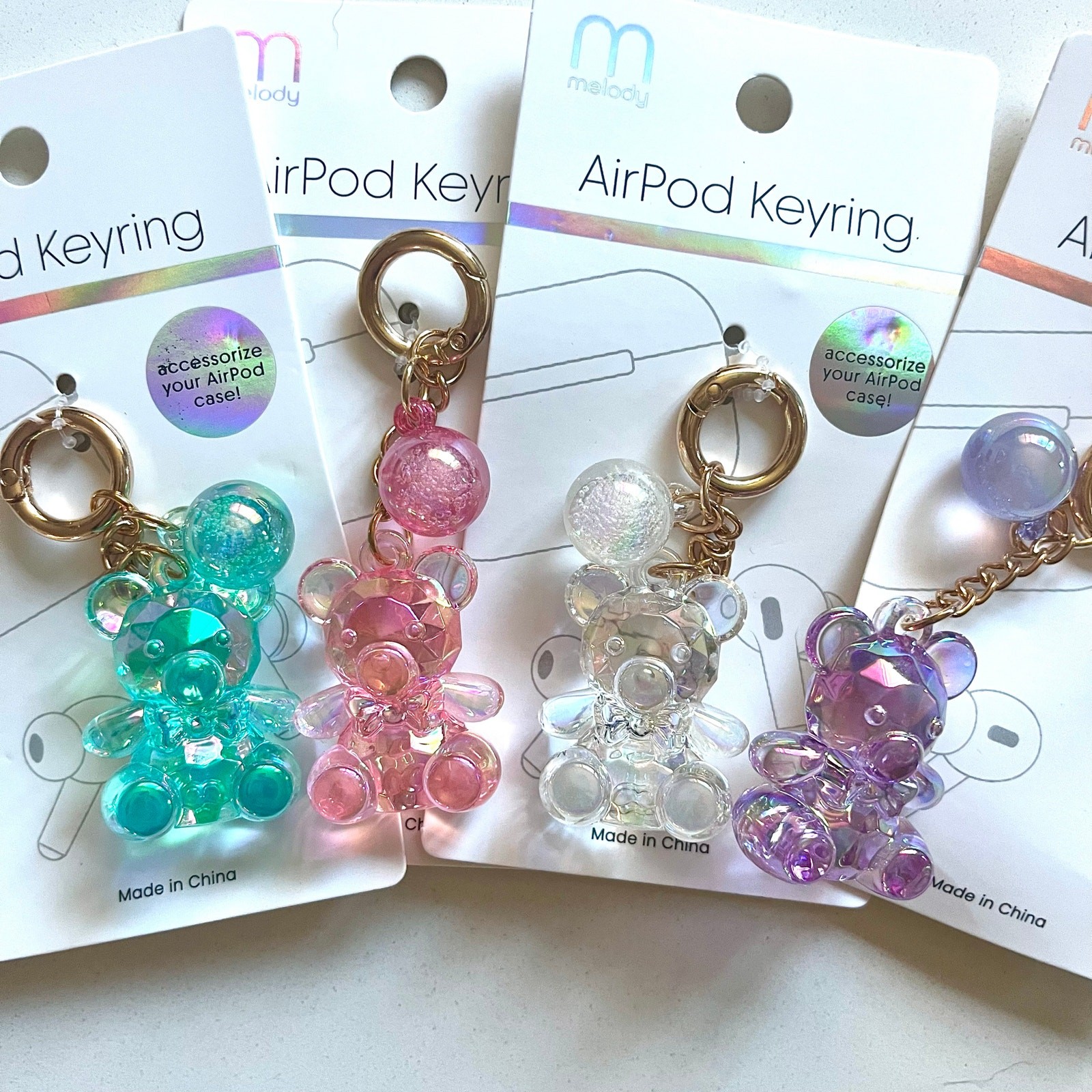 KEYCHAIN: Buyer Chooses ONE, Puffy Gummy Bear Charms