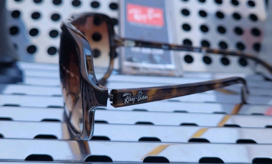 New Ray Ban RB4162 Aviator Sunglasses Light Havana w/59mm Clear Gradient Brown