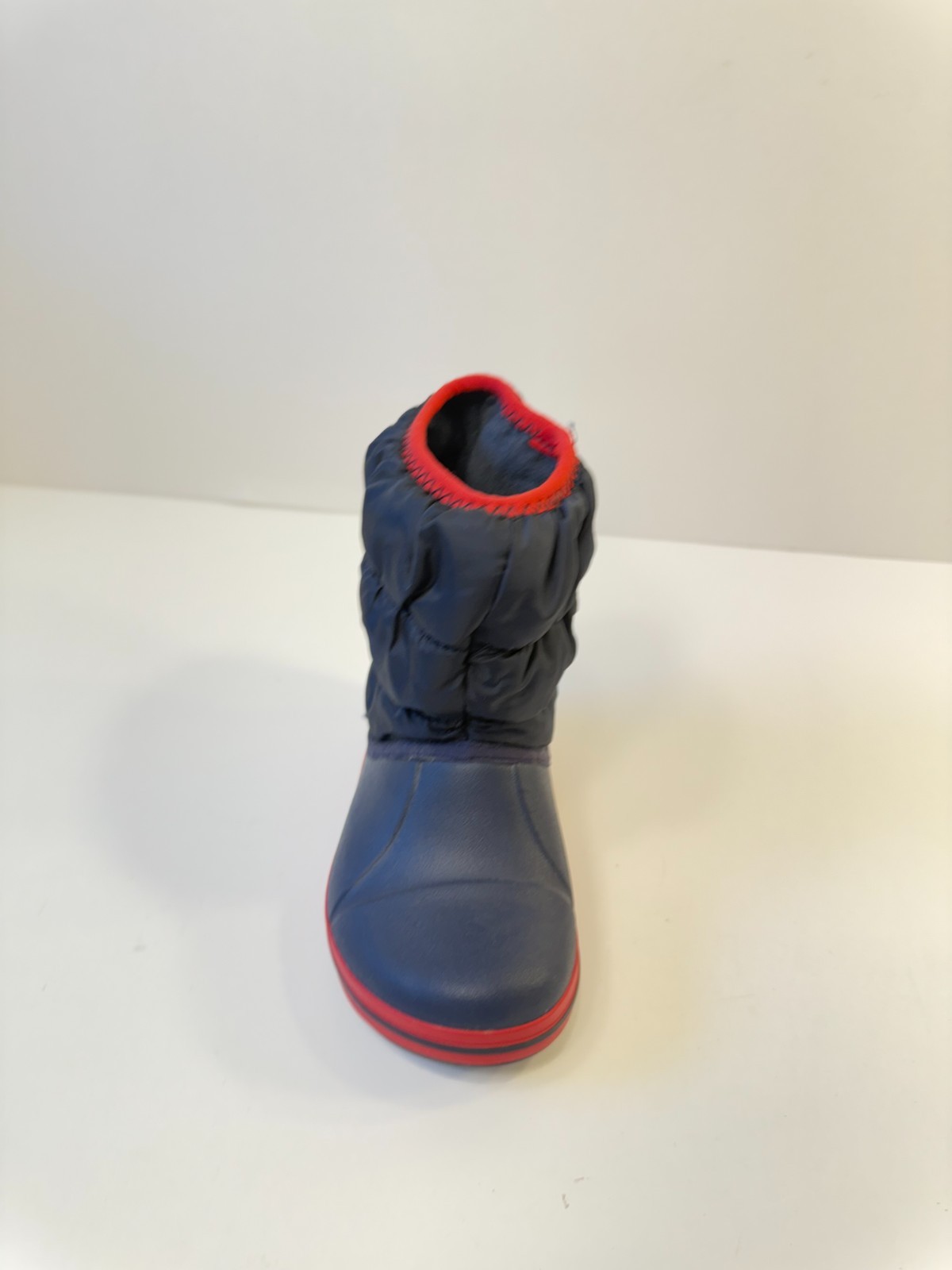 9.1 Crocs Toddlers Winter Puff Boots Kids Blue/Red-US 7