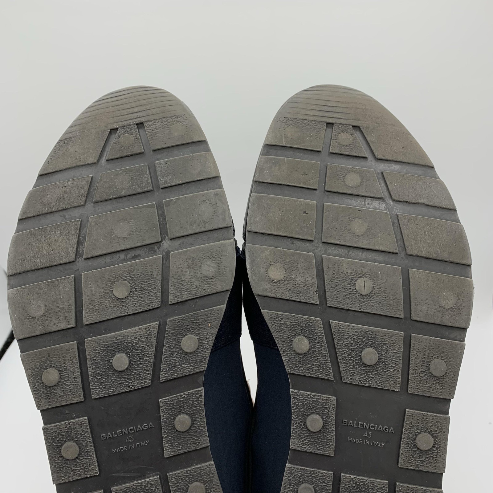 Balenciaga Race Runner Shoes Mens Size 10 Blue Leather Mesh Sneakers Italy
