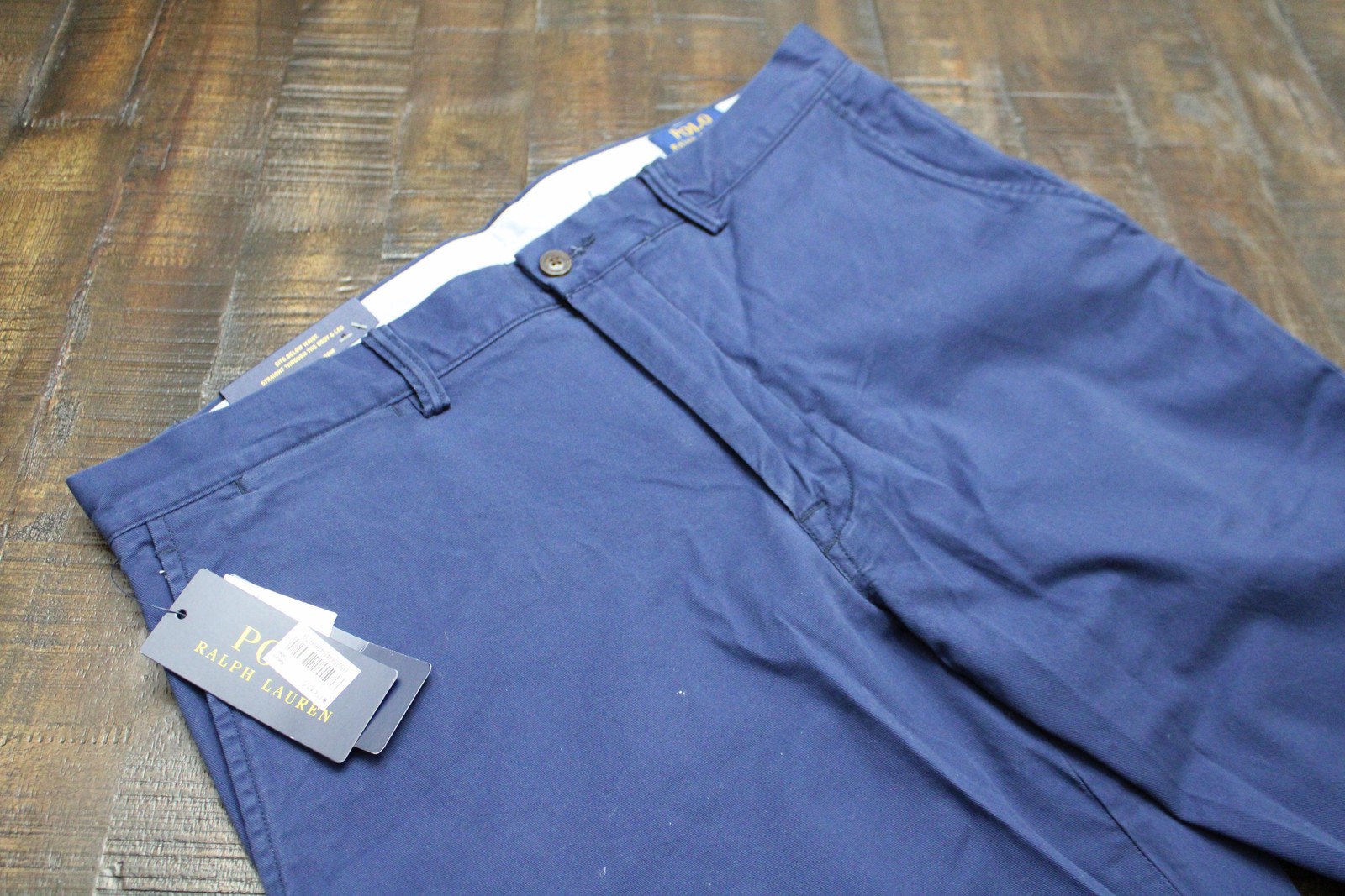 Polo Ralph Lauren Pants Mens 34×32 Blue Stretch Straight Fit Chino Casual