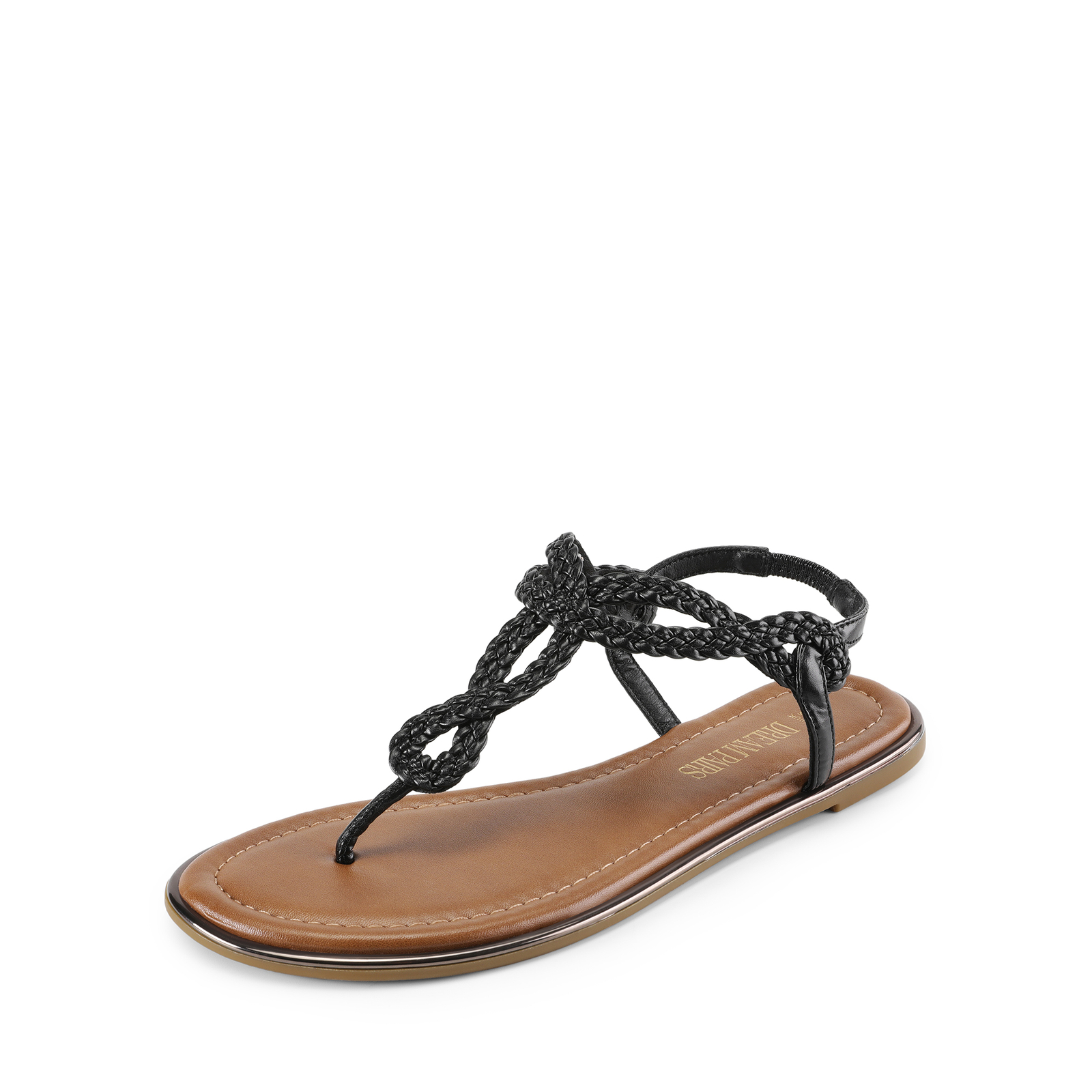 Women Casual Elastic T-Strap Thong Sandals Flip Flop Comfortable Flat Sandals