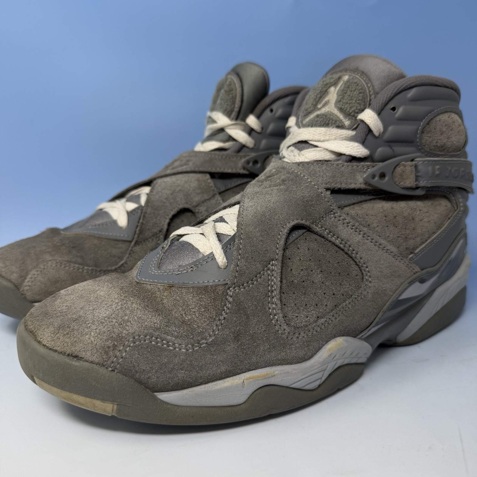 Nike Air Jordan 8 Retro Cool Grey Suede 305381-014 Mens 11 Basketball Sneakers