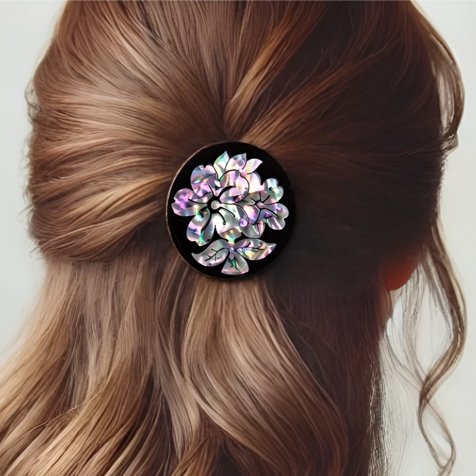 Mother-of-Pearl Hair Tie: Korean Hanbok Hair Pin, Handmade