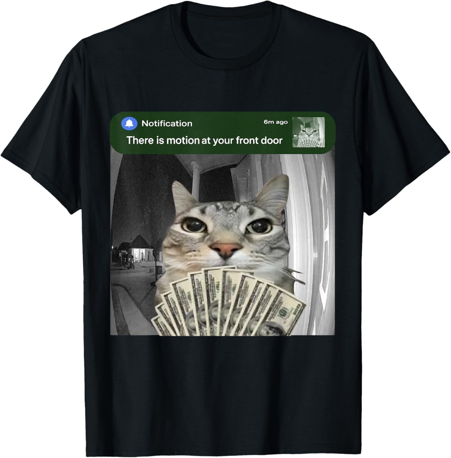 There is Motion at Your Front Door Funny Cat Motion Meme T-Shirt Sweartshirt