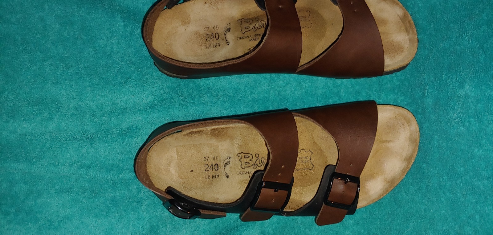 Birkenstocks Birkis Black & Brown 3 (with Heel) Strap Sandals W6 M4 EU37