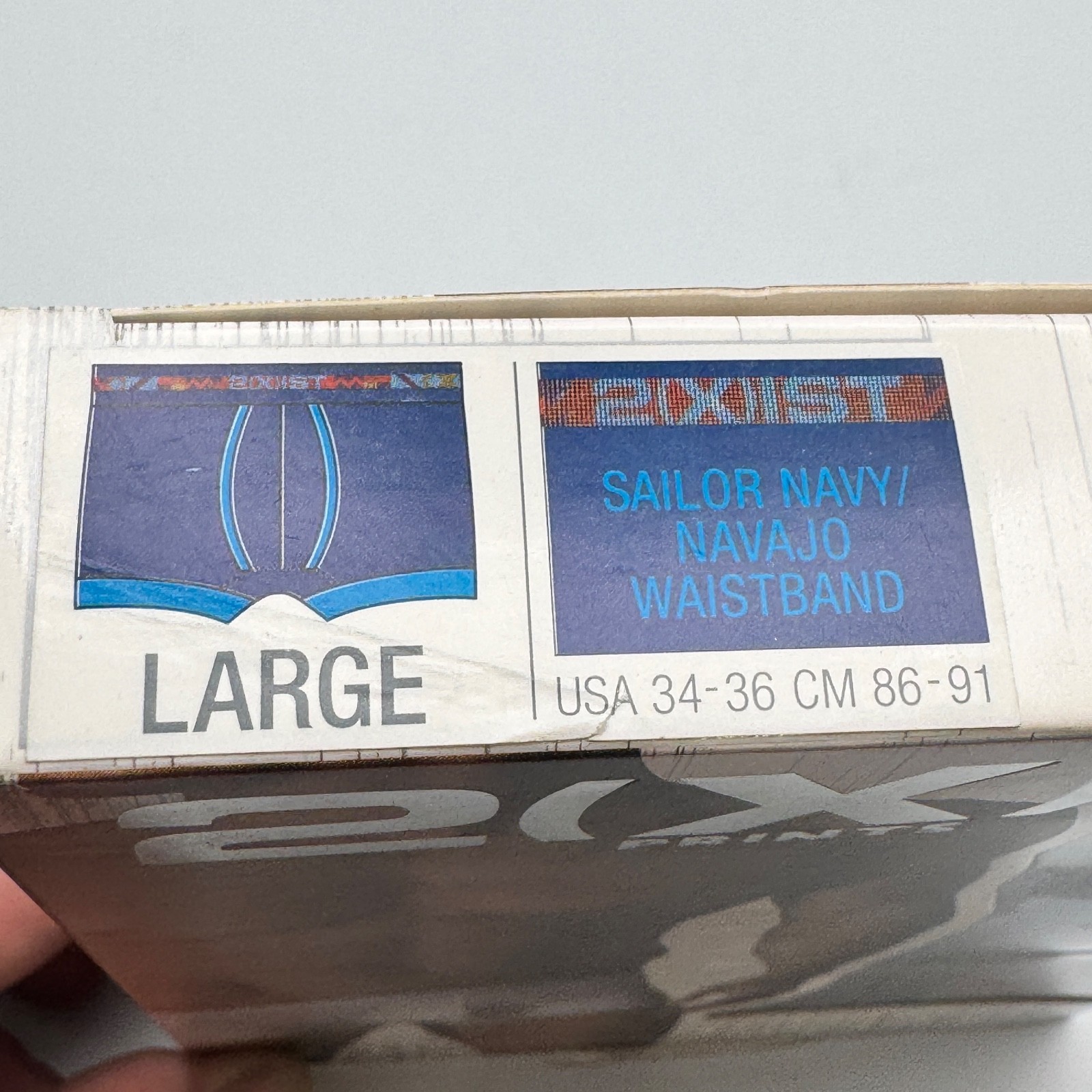 Vintage 2(X)ist Prints, Large No-Show Trunks Mens, Rare Sailor Navy Navajo NIB