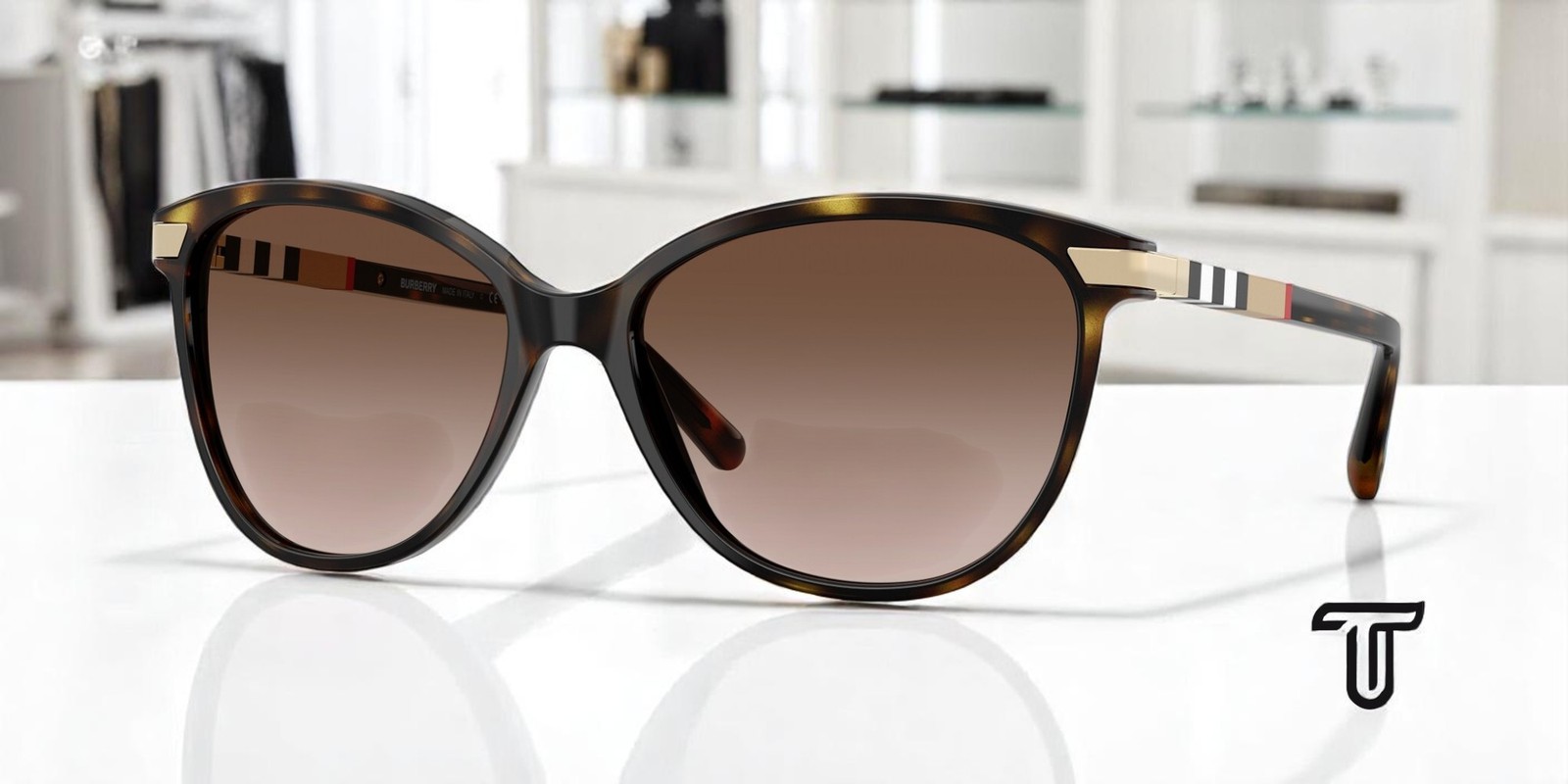 BURBERRY BE4216 300213 Dark Havana Brown Gradient 57 mm Women’s Sunglasses