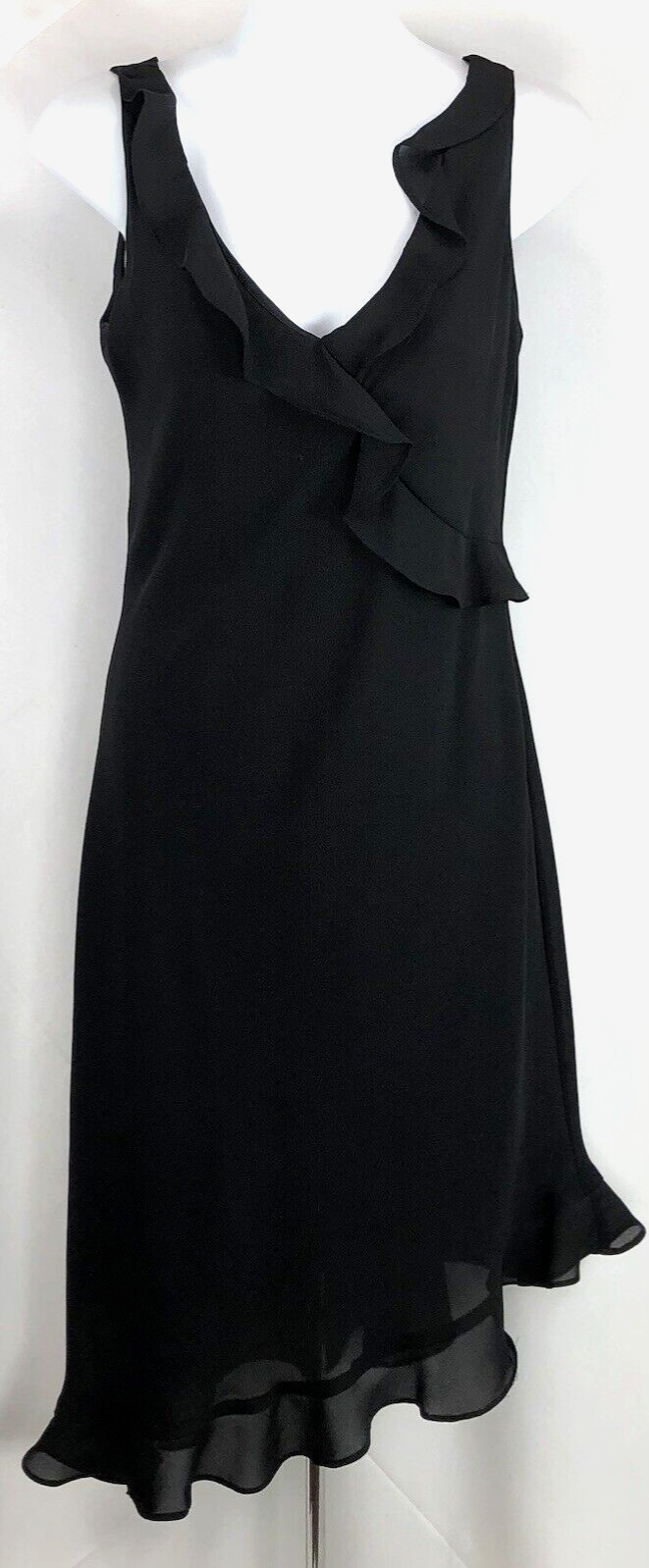 Breakin Loose Sleeveless Ruffles Hi Lo Midi Dress 5/6 blk Whimsigoth Coquette