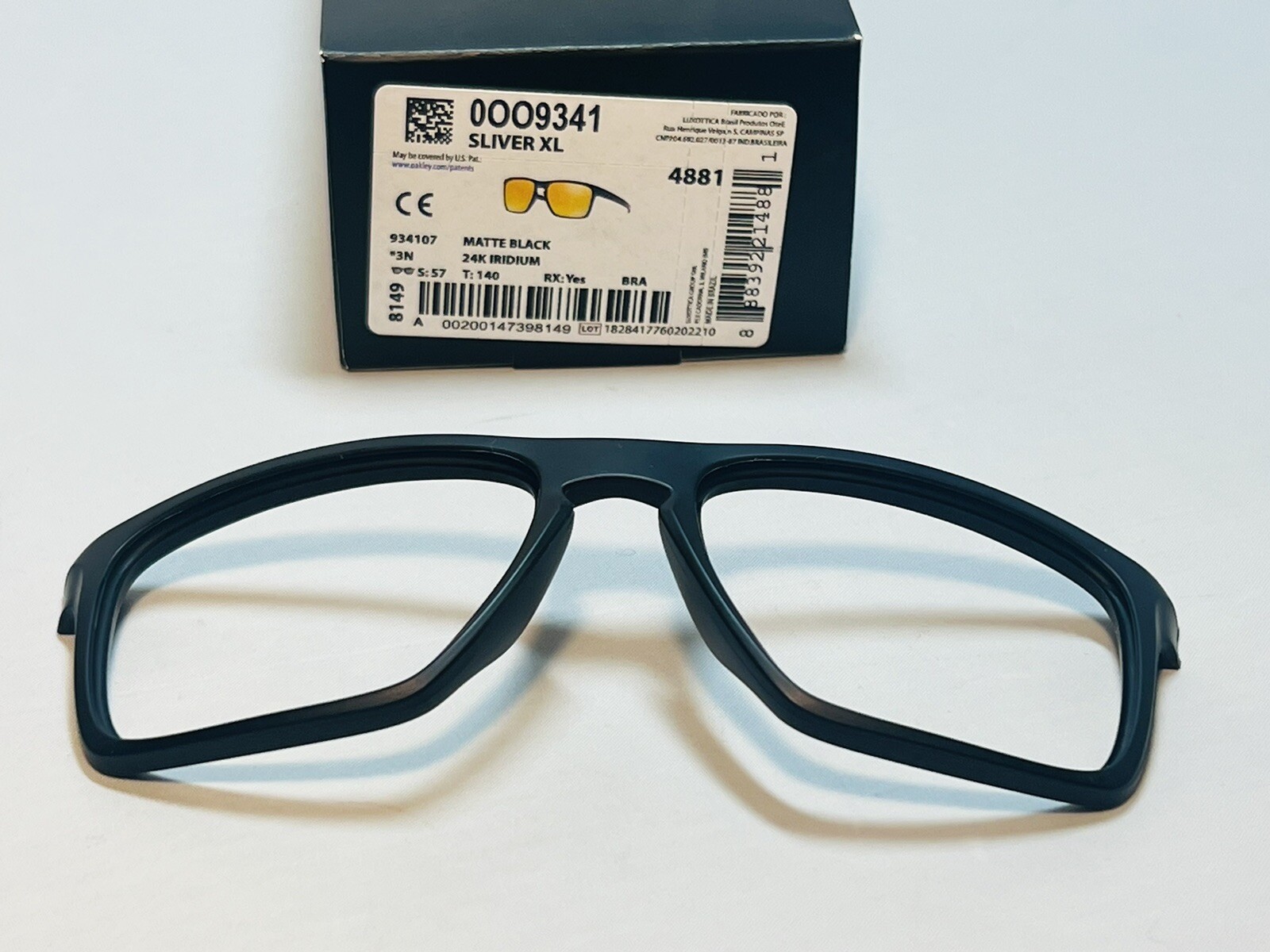 NEW OAKLEY SLIVER XL SUNGLASSES REPLACEMENT FRAME FRONT FACE PLATE MATTE BLACK