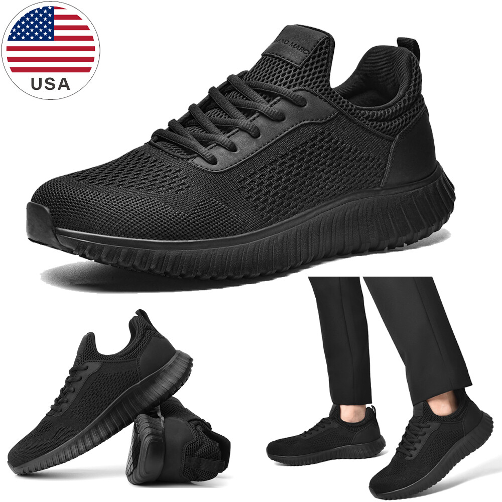 Men’s Non Slip Lightweight Work Shoes Restaurant Service Lace-Up Sneakers