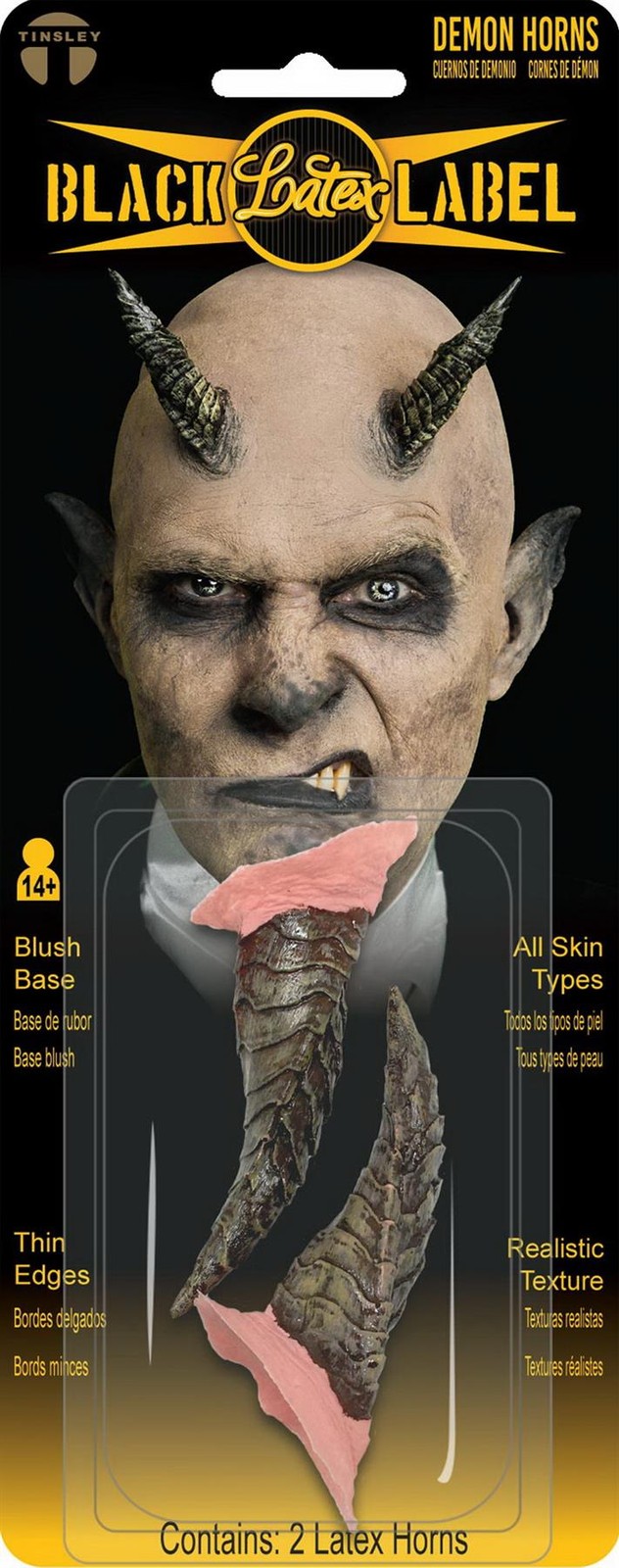 Demon Horns 3D FX Transfer Costume Accessory – Black Label Latex