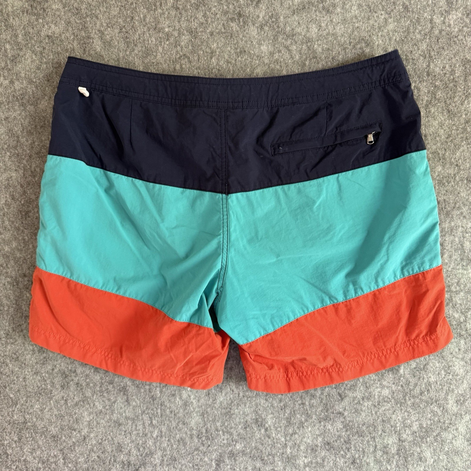J. Crew Men’s Multicolor Striped Swim Trunks Mesh Lined Size 33 100% Nylon