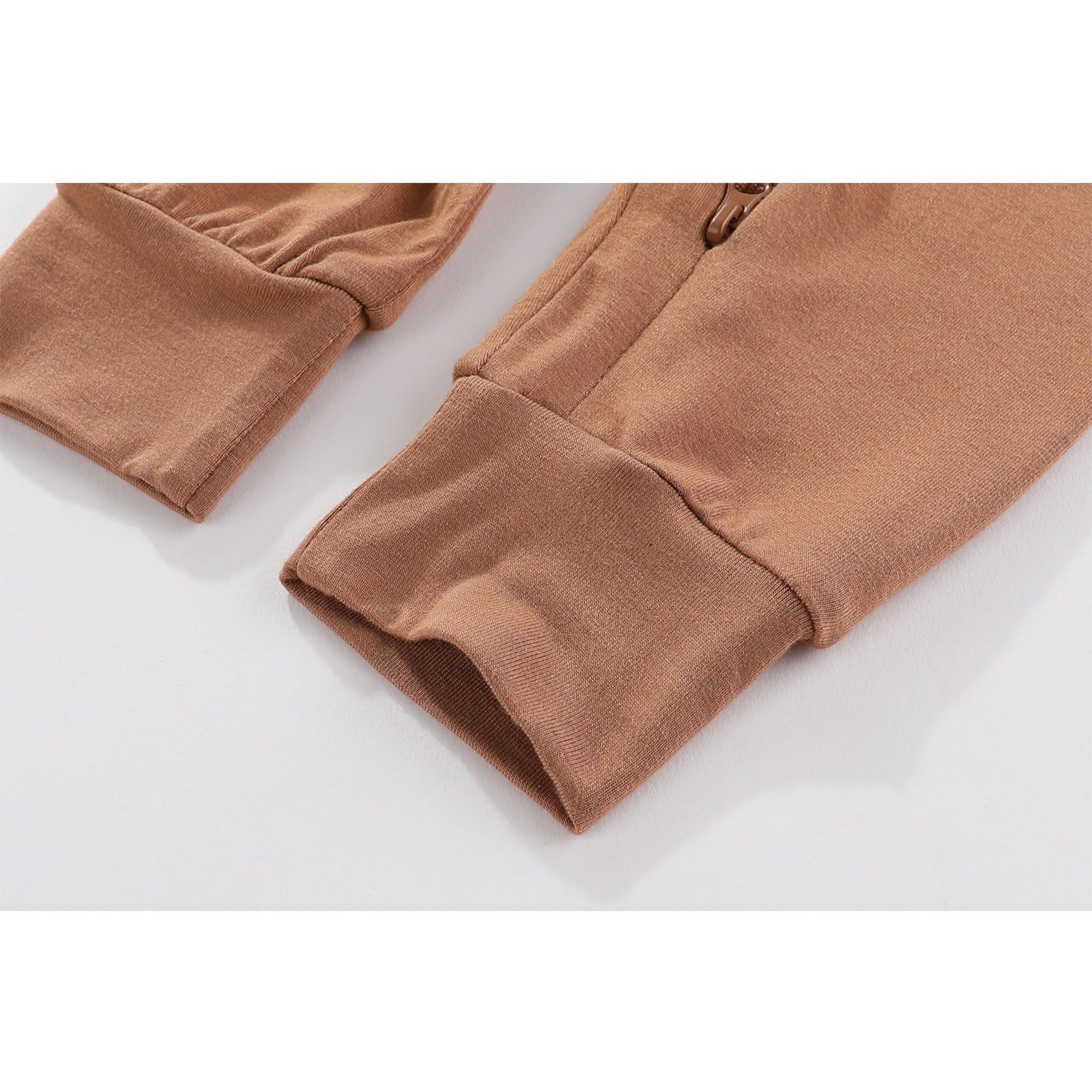 Unisex Rayon Made from Bamboo Zipper Baby Boy Girl Rompers 2 Pcak Long Sleeve…