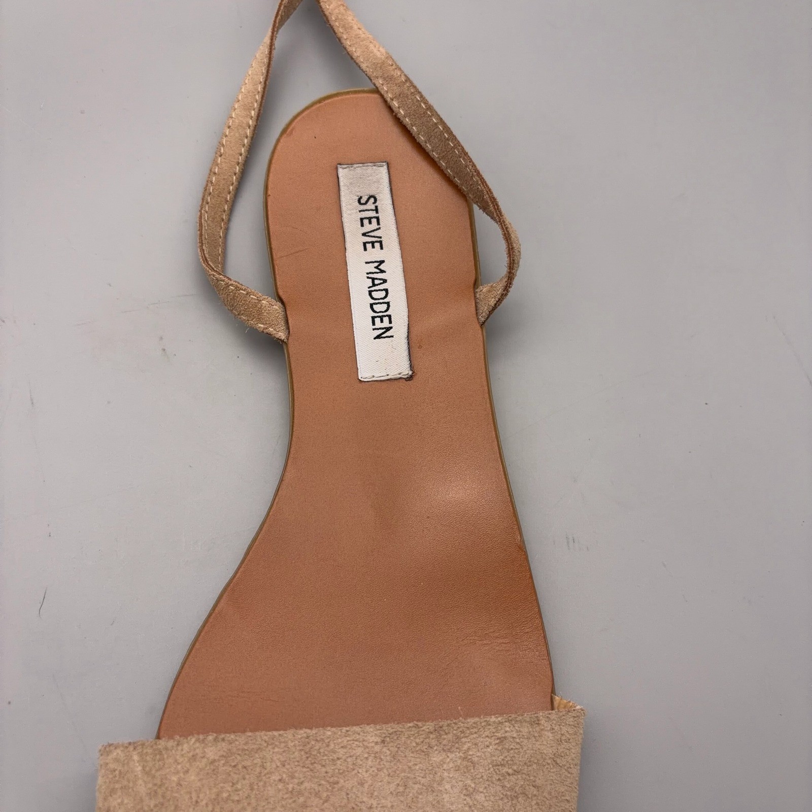 Steve Madden Sandals Women 11 Tan Tassel Ankle Wrap Boho Festival