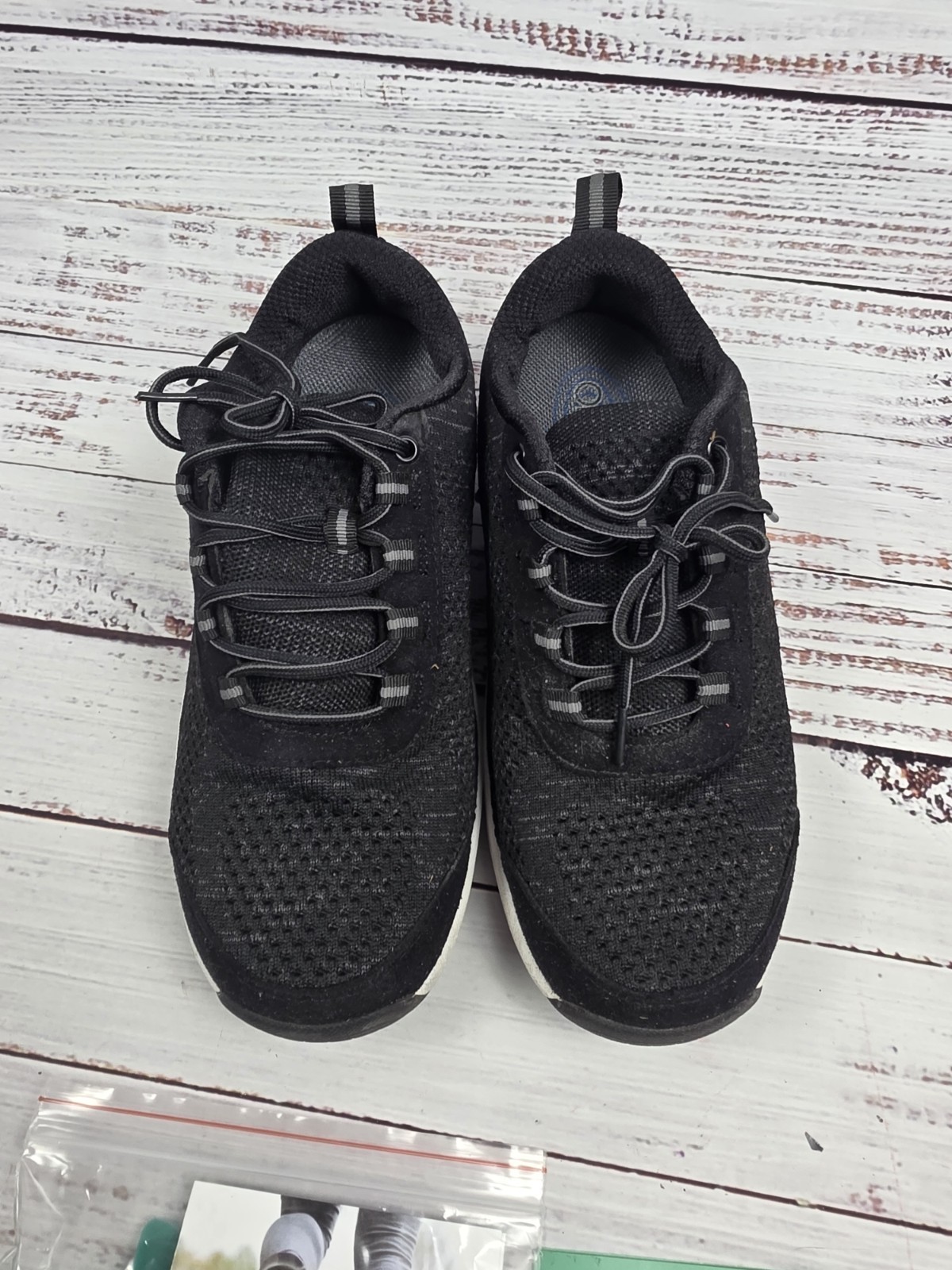Orthofeet 619 Lava Men’s Size 7.5 X-Wide 4E Black Athletic Diabetic Walking Shoe
