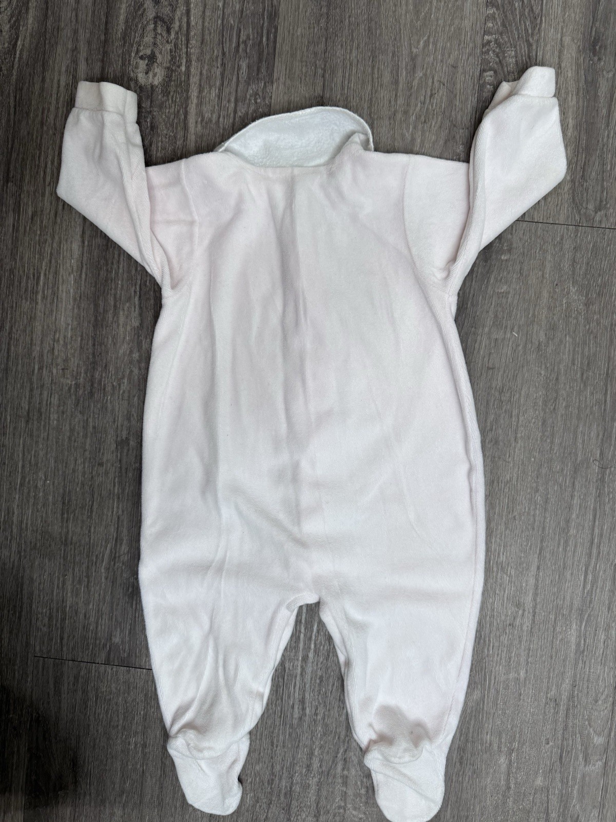 Baby Dior 6-9m Months Footed Sleeper One Piece Cotton Knit Snap, Pink/White
