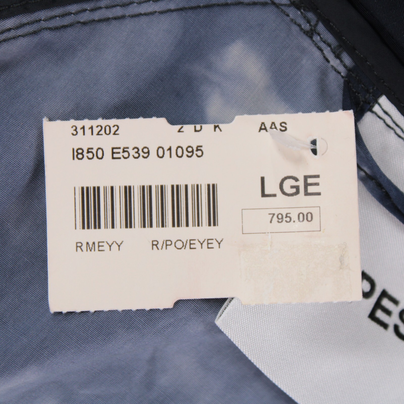Aspesi NWT 100% Polyamide Hooded Shell Jacket Size Large In Blue Tie-Dye