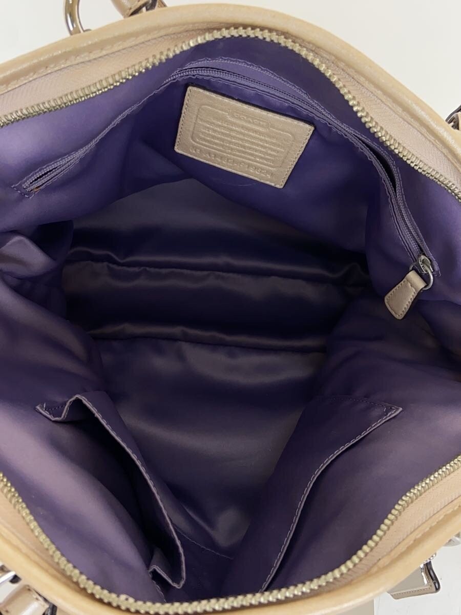 COACH Leather Bag, CRM, Plain, F19624