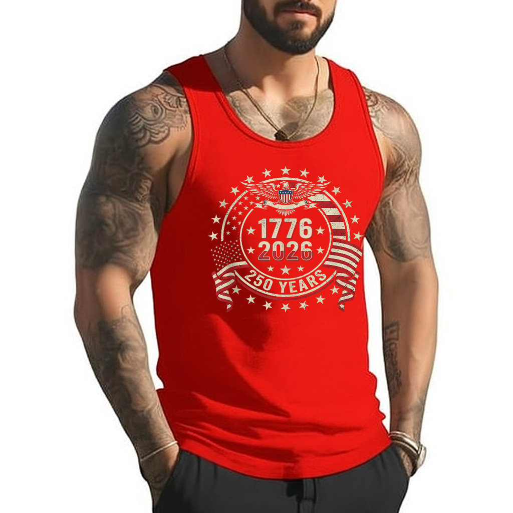 250th Patriotic American Birthday 250 Anniversary USA Flag Tank Top