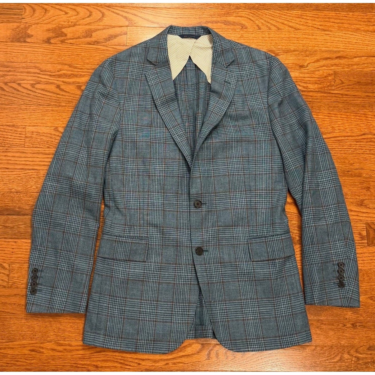 Brooks Brothers Loro Piana Summertime Blazer 40R Wool Silk Linen Glen Plaid