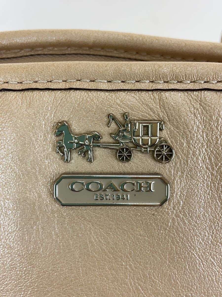 COACH Leather Bag, CRM, Plain, F19624