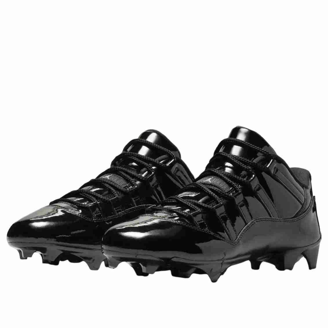 Air Jordan 11 Low TD Cleat ‘Black Patent’ IQ8113-001 Men Size
