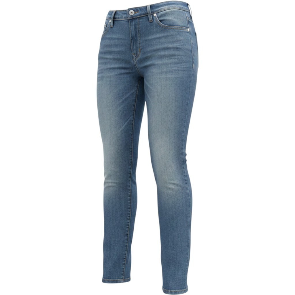 First Issue Jeans Women 12 Blue Stretch Straight Leg Classic Y2K Casual Denim