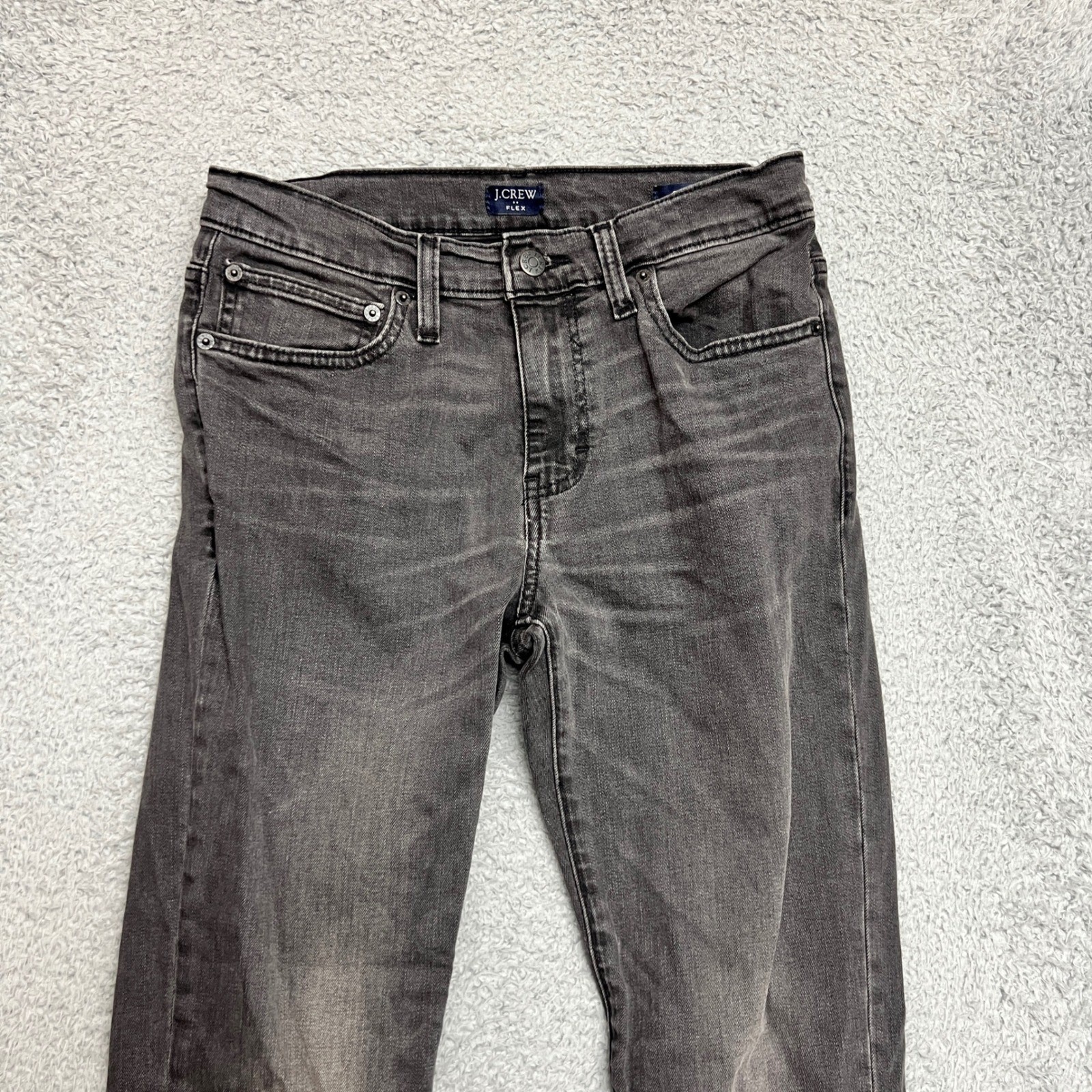 J.Crew Slim Jeans Mens 30×32 Grey Excellent Flex Stretch Denim Faded Wash