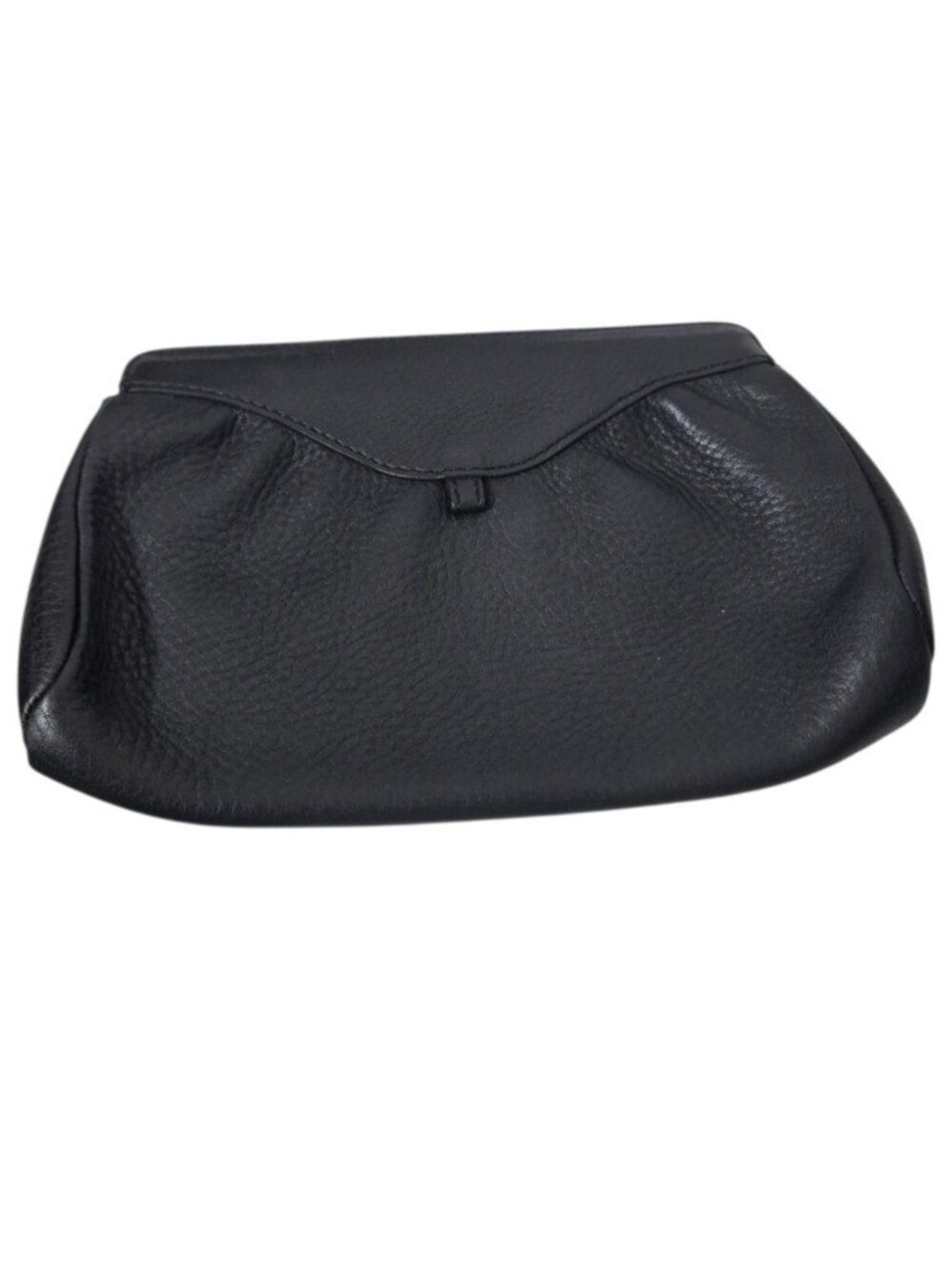 Cole Haan Women’s Black Pebble Leather Clutch Magnetic Closure