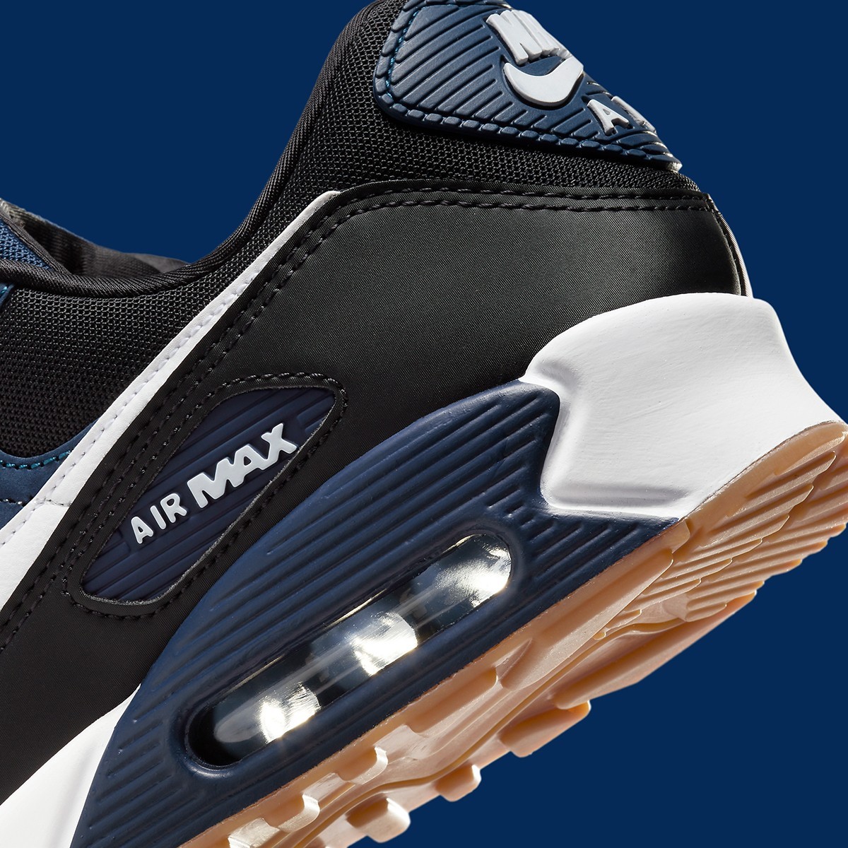Nike Air Max 90 Midnight Navy Gum Men’s Blue Sports Sneaker FB9658-400
