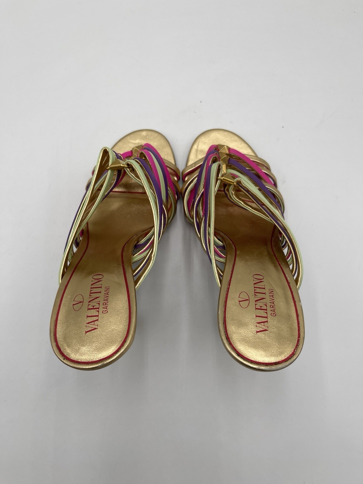 Valentino Garavani ‘Rockstud’ 100mm strappy mules Heels Size 36.5