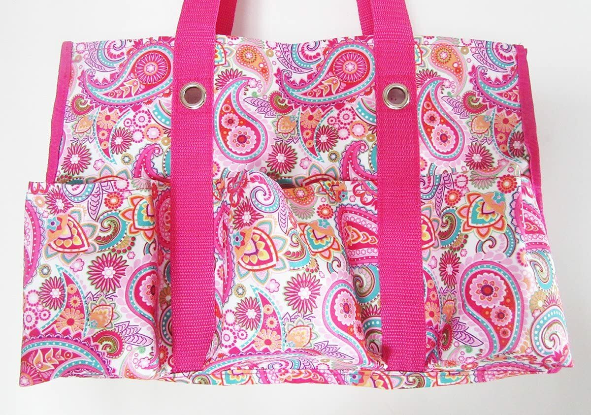 Thirty-one Utility Tote Pink Paisley Beach Travel Shopping Shoulder Bag