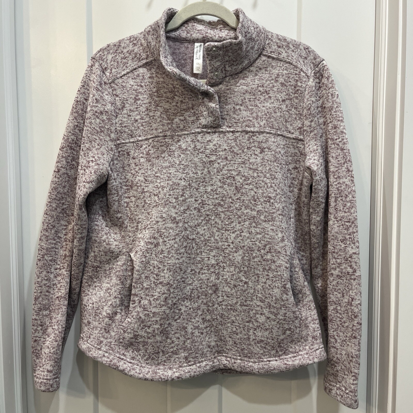 Freedom Trail By Kyodan Women Pink Marbled Pullover Sweater Size Large Gorpcore