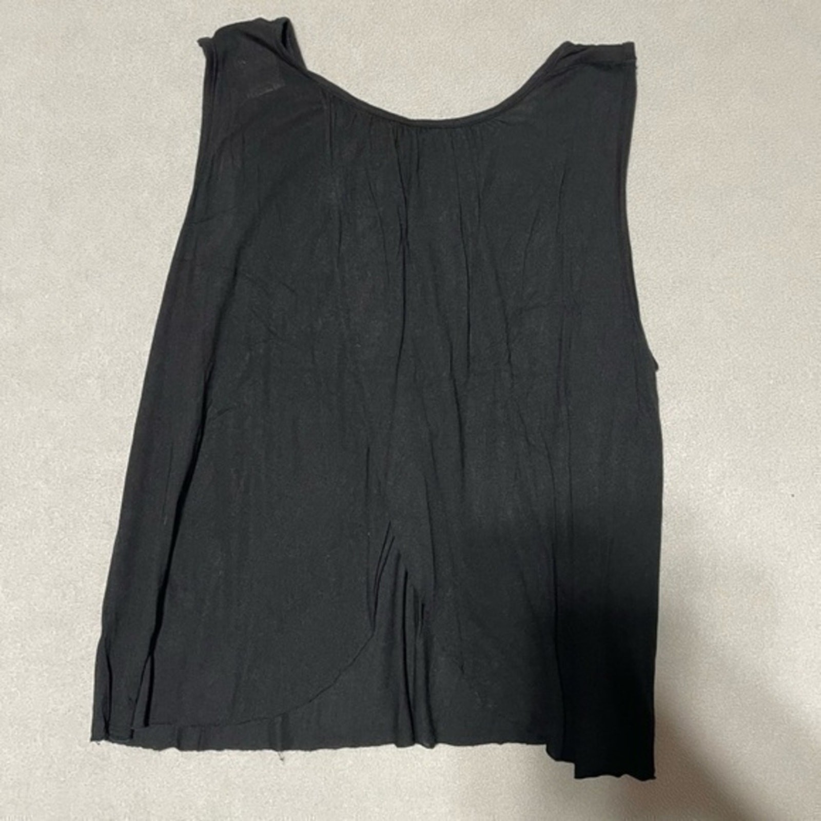 True Religion Women’s XS Black Open Back Tank Top Modal Made USA Y2K