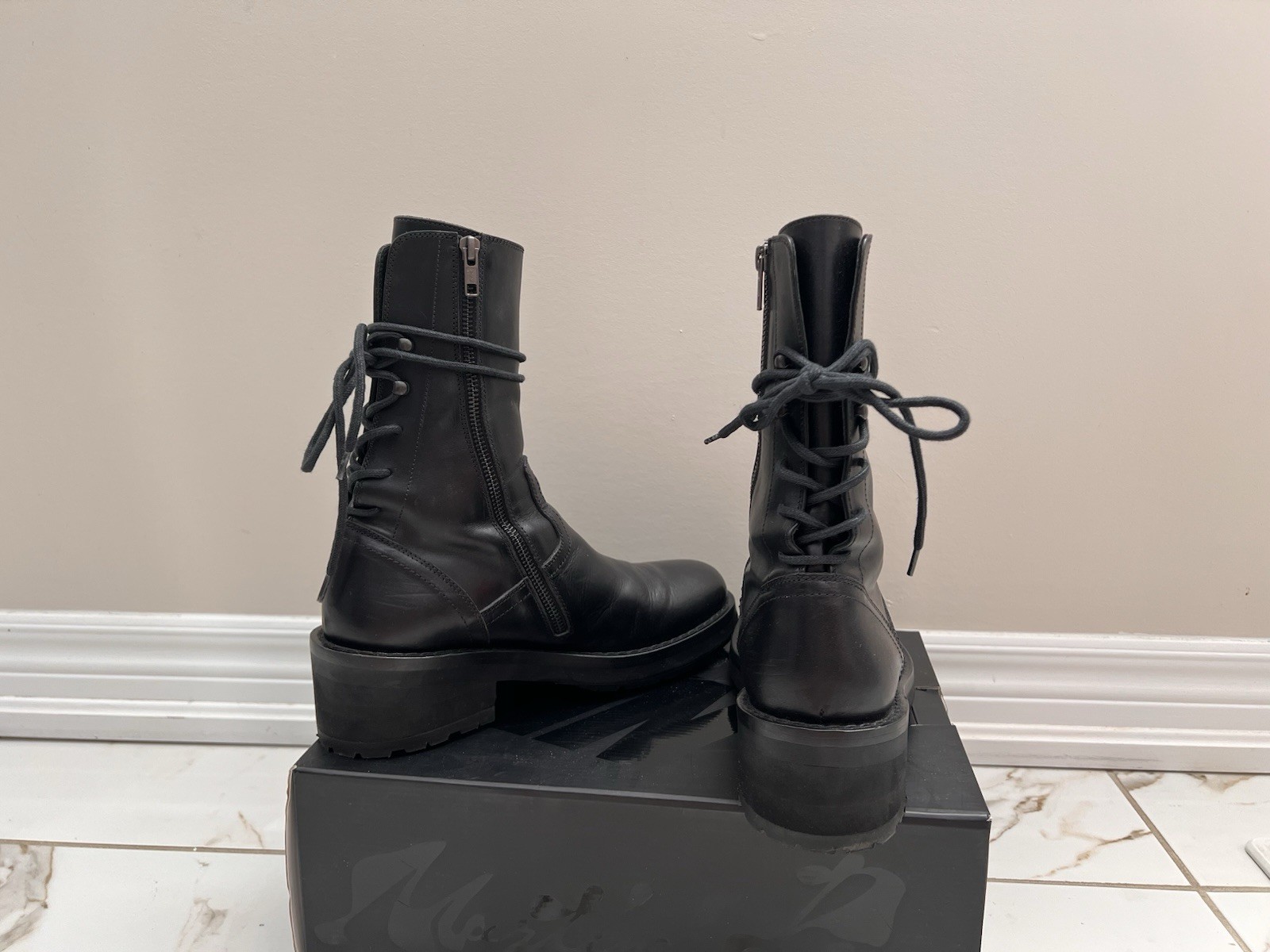 ann demeulemeester backlace boots 39 henrica