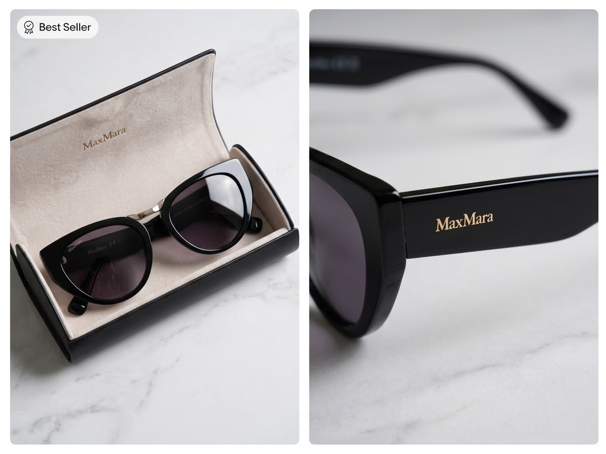 Product Description: MaxMara Cat-Eye Sunglasses – Timeless Elegance