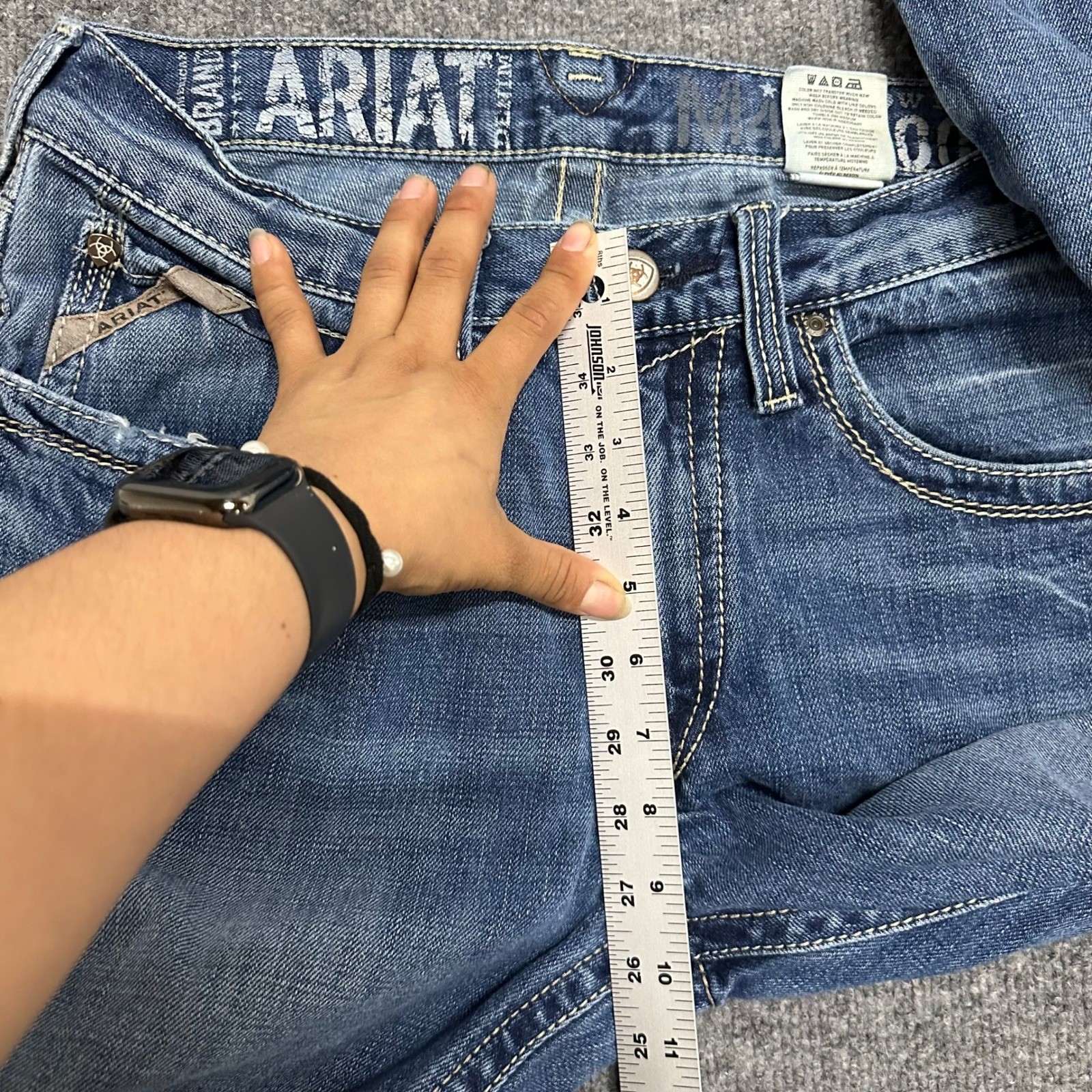 Ariat Jeans Mens Size 31×32 Blue M4 Low Rise Bootcut Relaxed Fit Denim Western