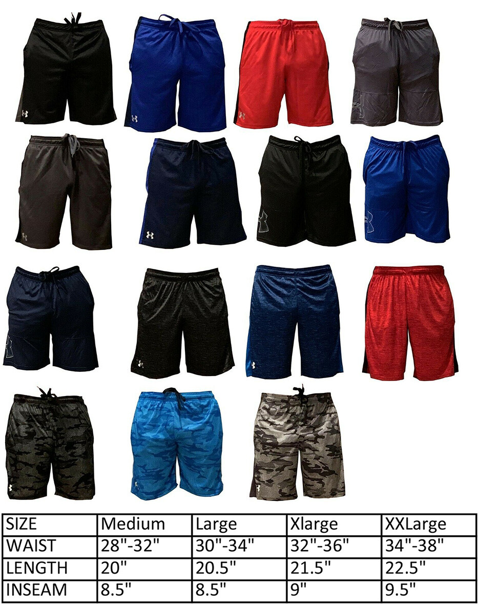 Mens New Under Armour Athletic Gym Muscle Logo Mesh Basketball Shorts M-2XL