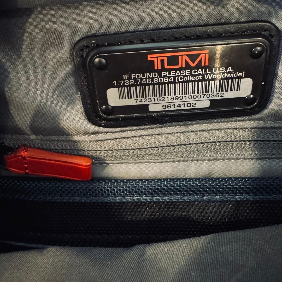 TUMI Alpha 2 Leather 2-Way Business Briefcase Laptop Bag 96141D2 Black 44cm
