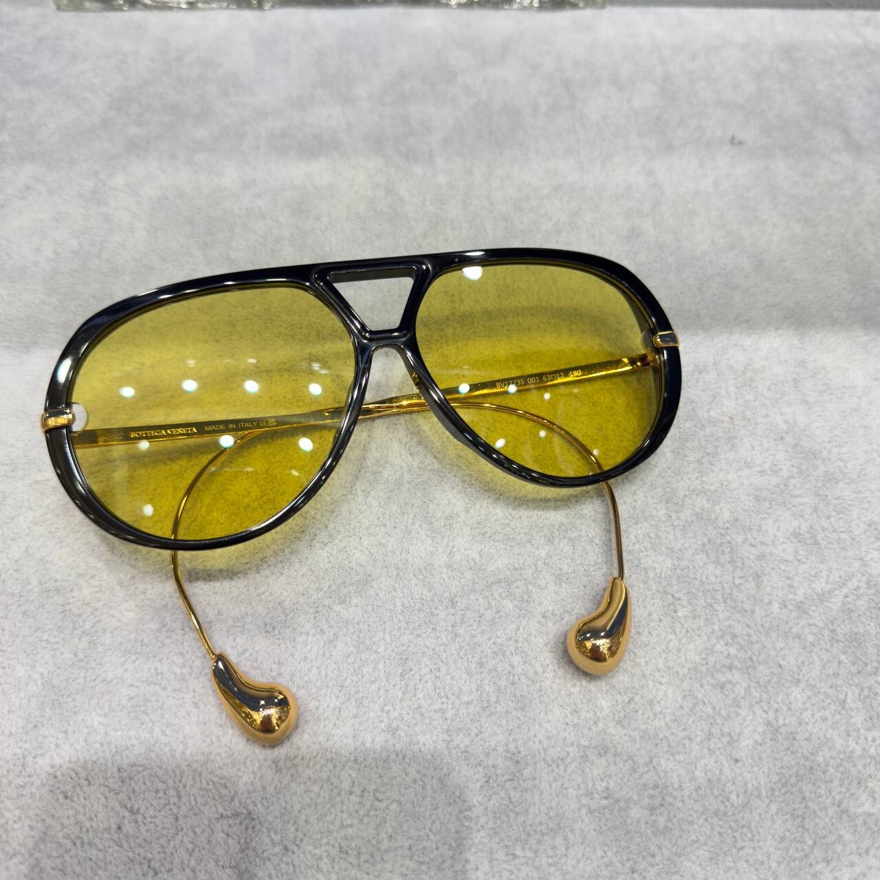 BOTTEGA VENETA BV 1273S 001 BLACK AMBER SUNGLASSES
