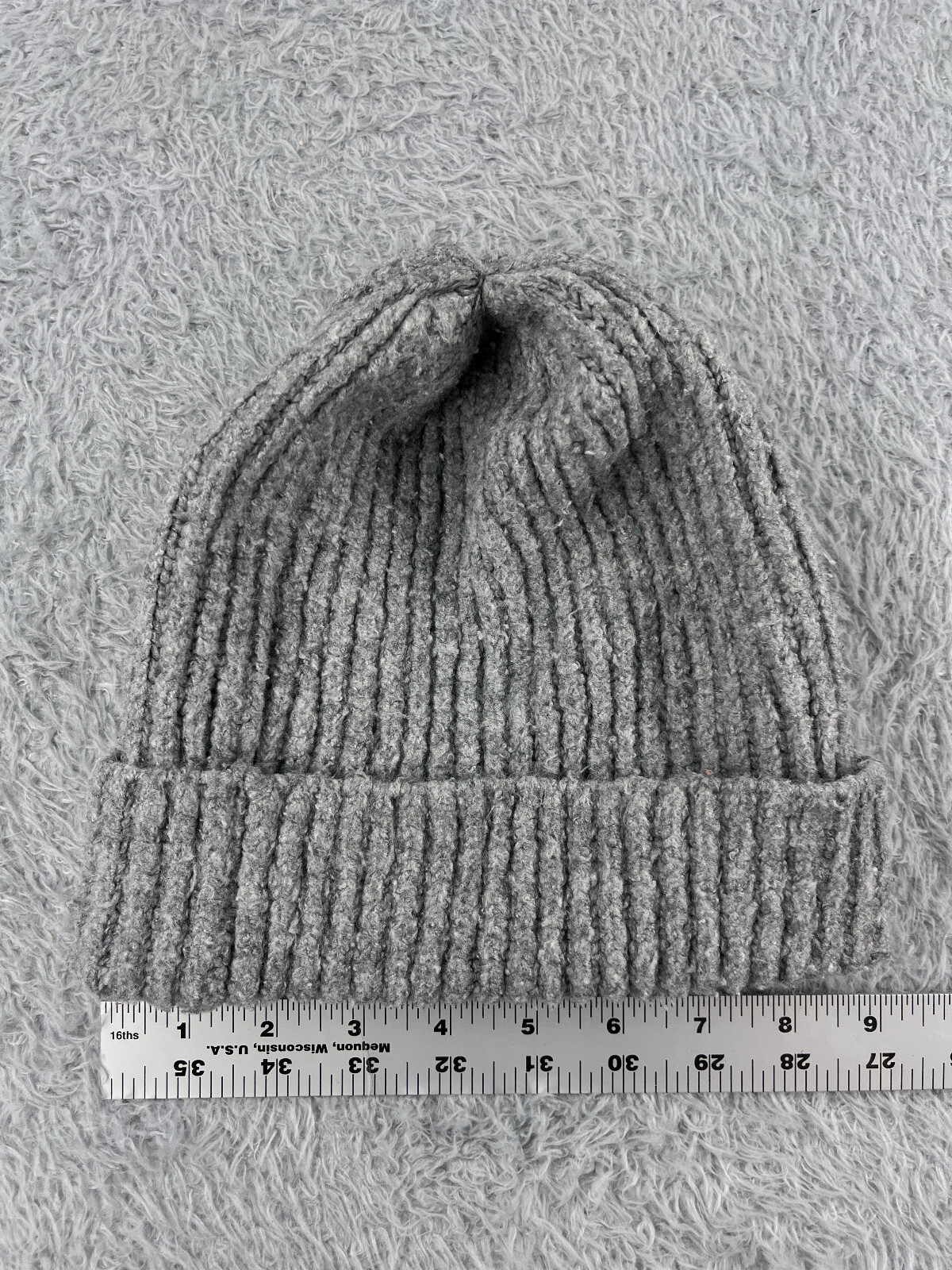 So Beanie Toque Womens One Size Gray Knit Acrylic Polyester Spandex Blend Ski