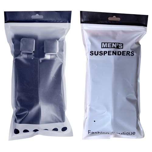 Heavy Duty Mens Suspenders.X-Shaped 2” Wide Strong Clips Suspenders For Black