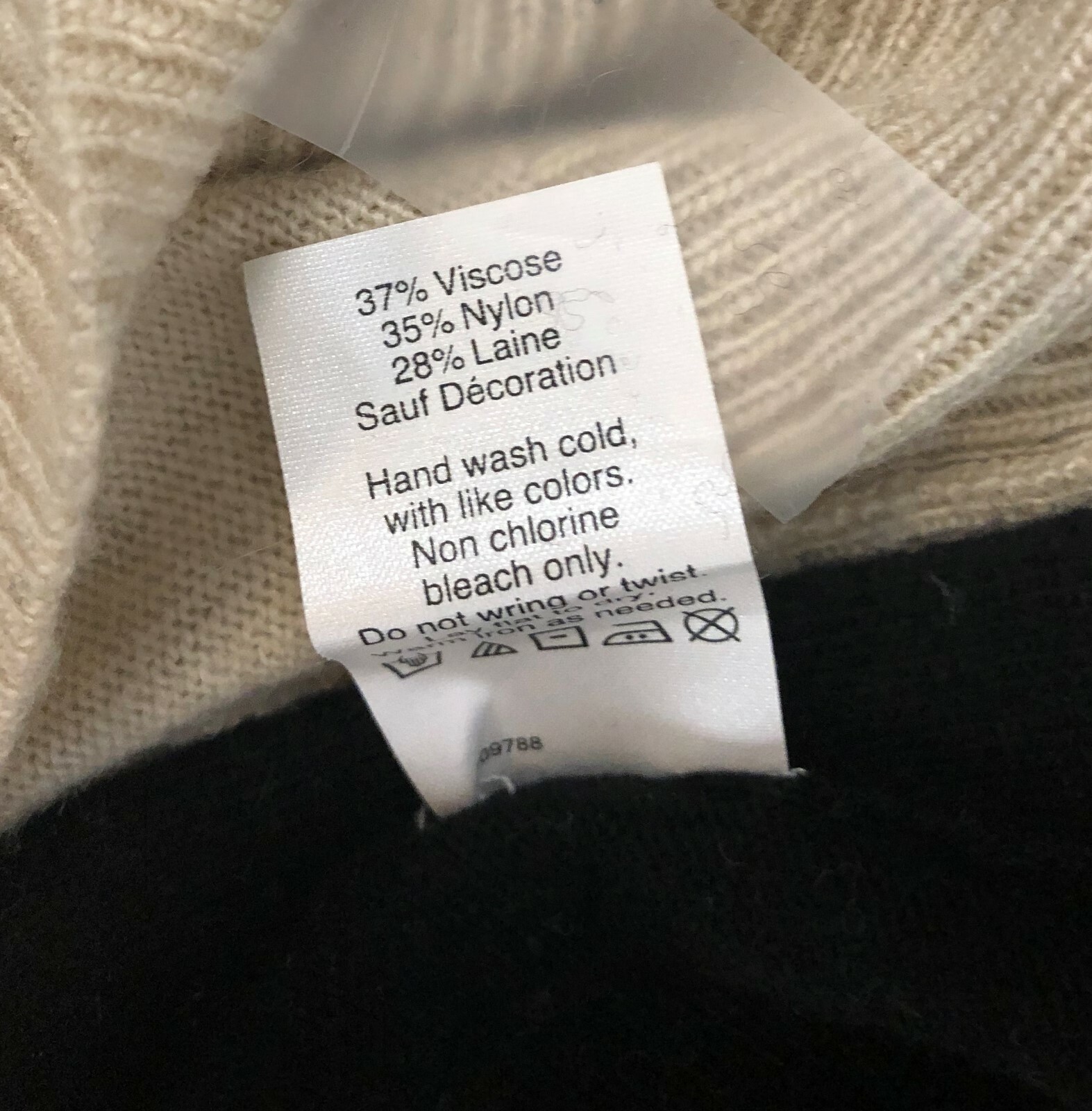 JCrew Womens Sweater Tan Black Elbow Patches Viscose Rayon Wool Nylon Medium