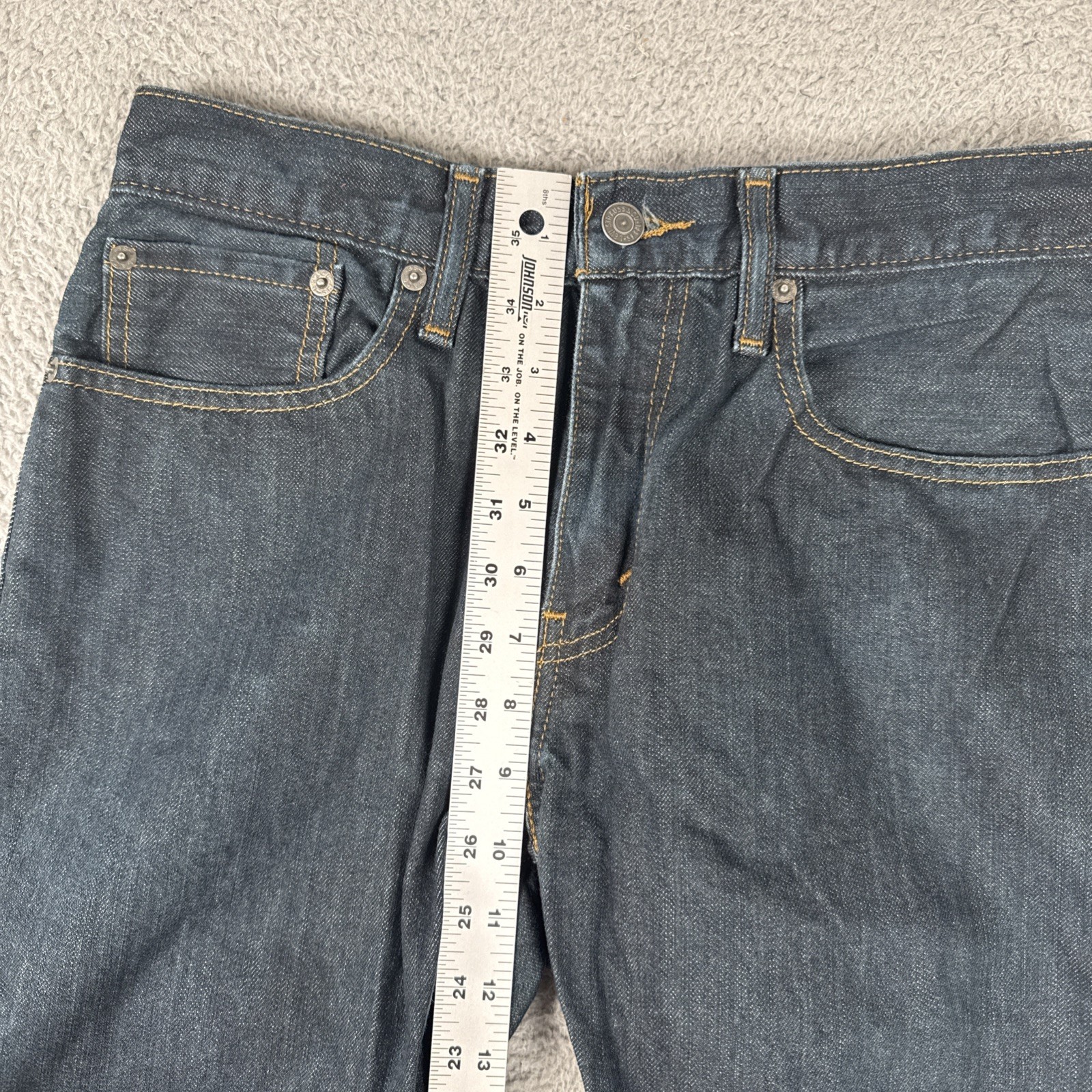 Levis 502 Jeans Mens 31×30 (30×27) Blue Dark Wash Regular Tapered Leg