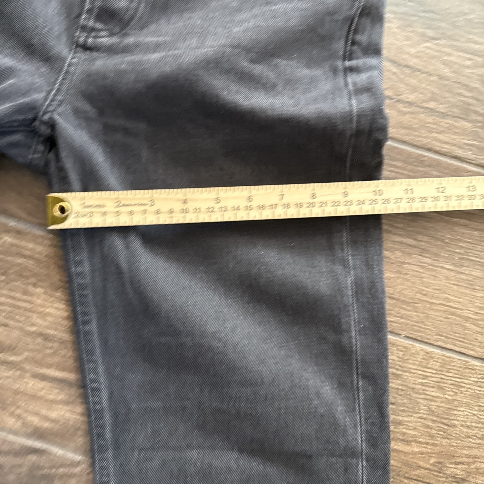ASKET Regular Jeans Men 29×30 Black Gray Organic Cotton Straight Leg Denim Italy